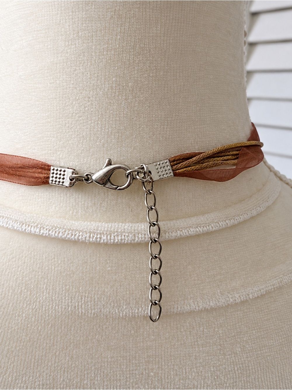 Pink Floral Teardrop Pendant Necklace - Picture 4 of 5